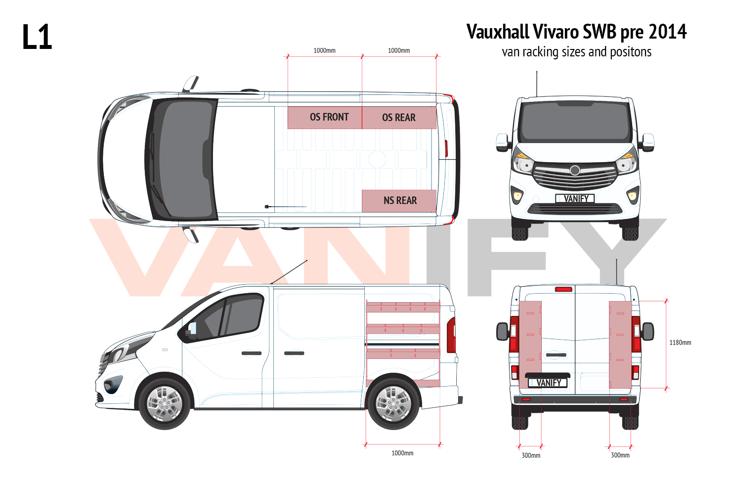 GGCCM Black Carpet Rear Mat For Renault Trafic / Vauxhall Vivaro Van (SWB) 2014-2019
