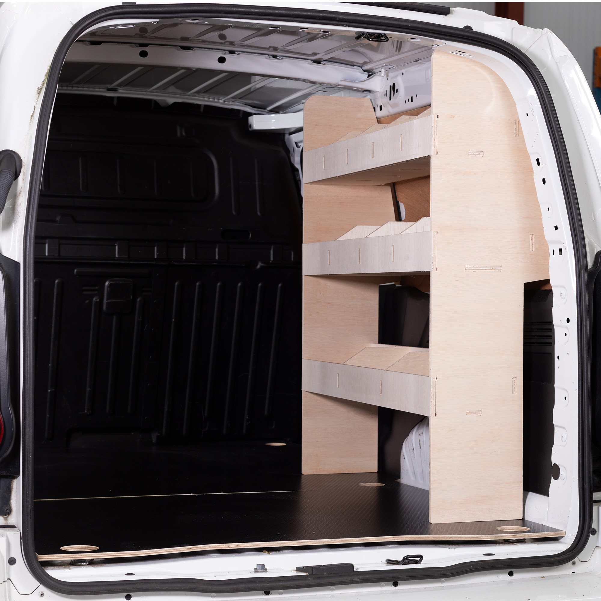 06_BCPP_H1613 Ford Transit Connect L2 2024+ Driver Side Rear Van Rack - Image 1