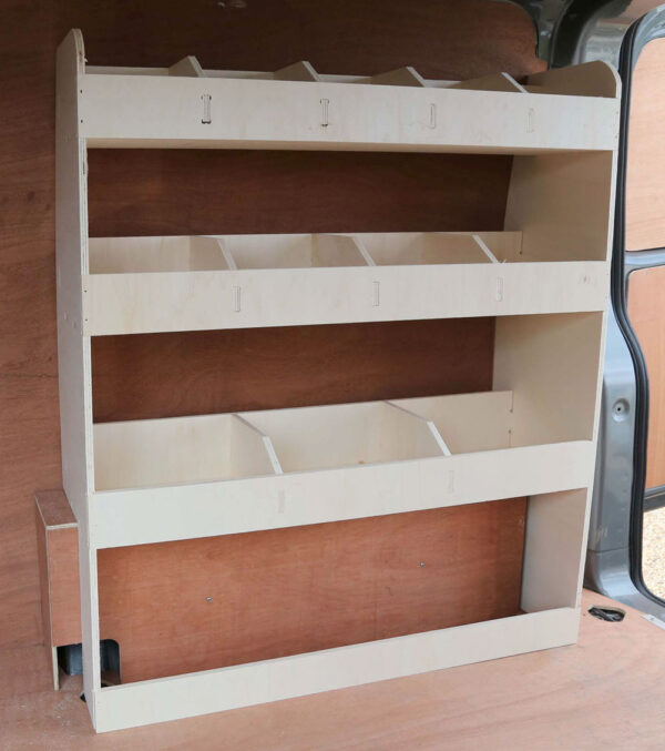 VW Transporter SWB T5 T6 OS rear van racking. Free next day delivery.