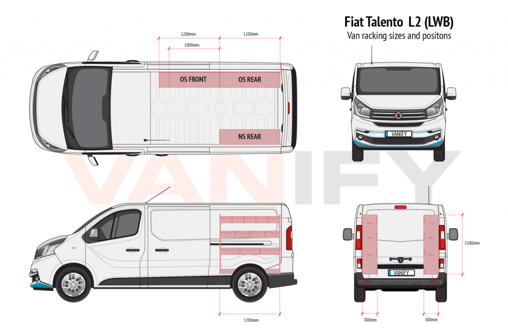 Fiat Talento L2 (LWB) 2016+ Triple Units Vanify Fiat Talento L2 (LWB) 2016+ Triple Units Vanify