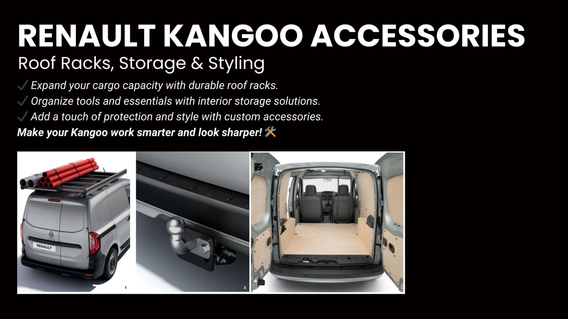 Renault Kangoo Accessories: Roof Racks, Storage & Styling