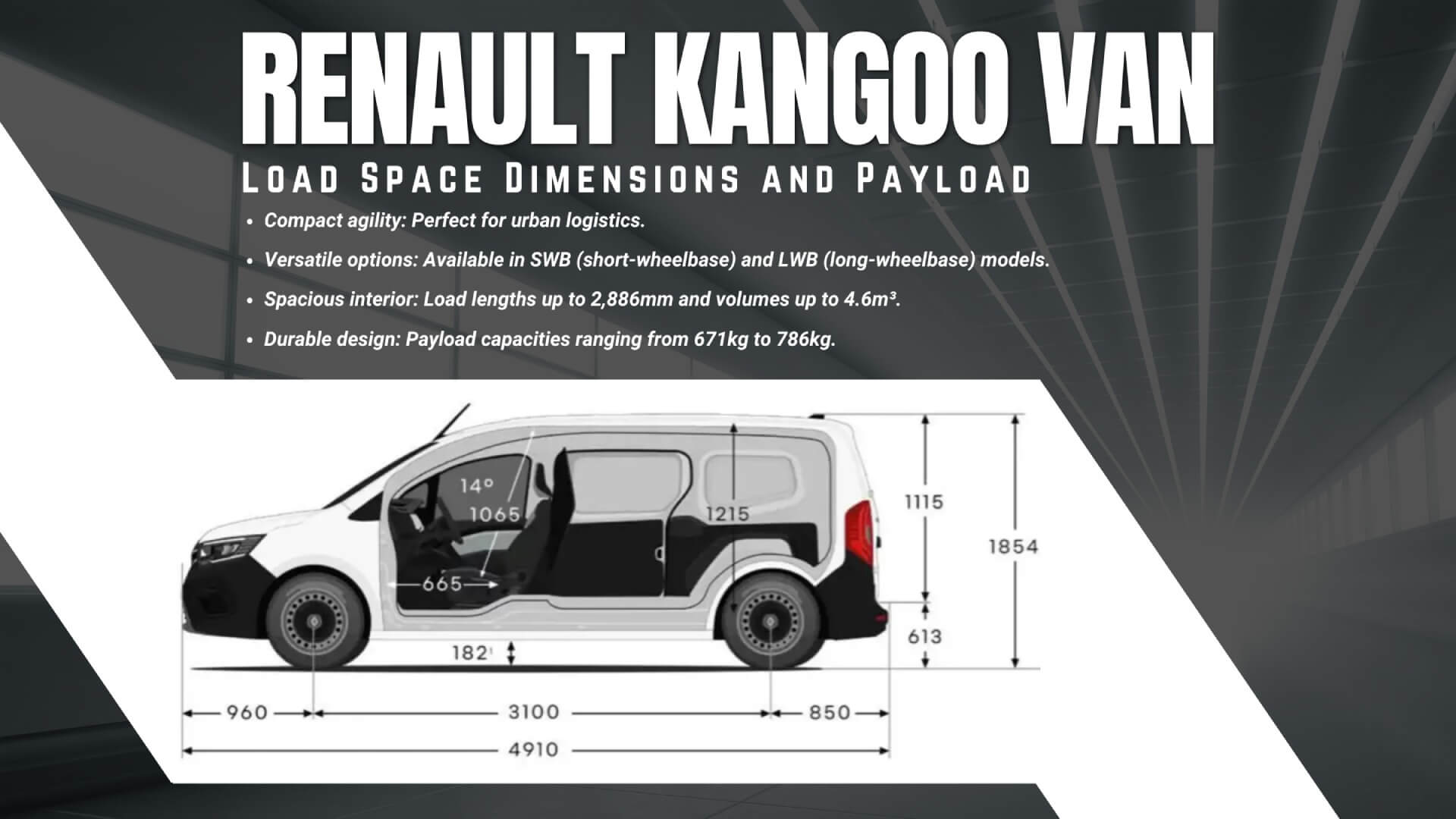 Renault Kangoo Van Load Space Dimensions and Payload
