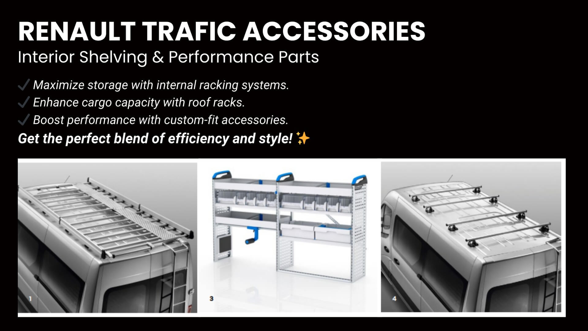 Renault Trafic Accessories: Interior Shelving & Performance Parts