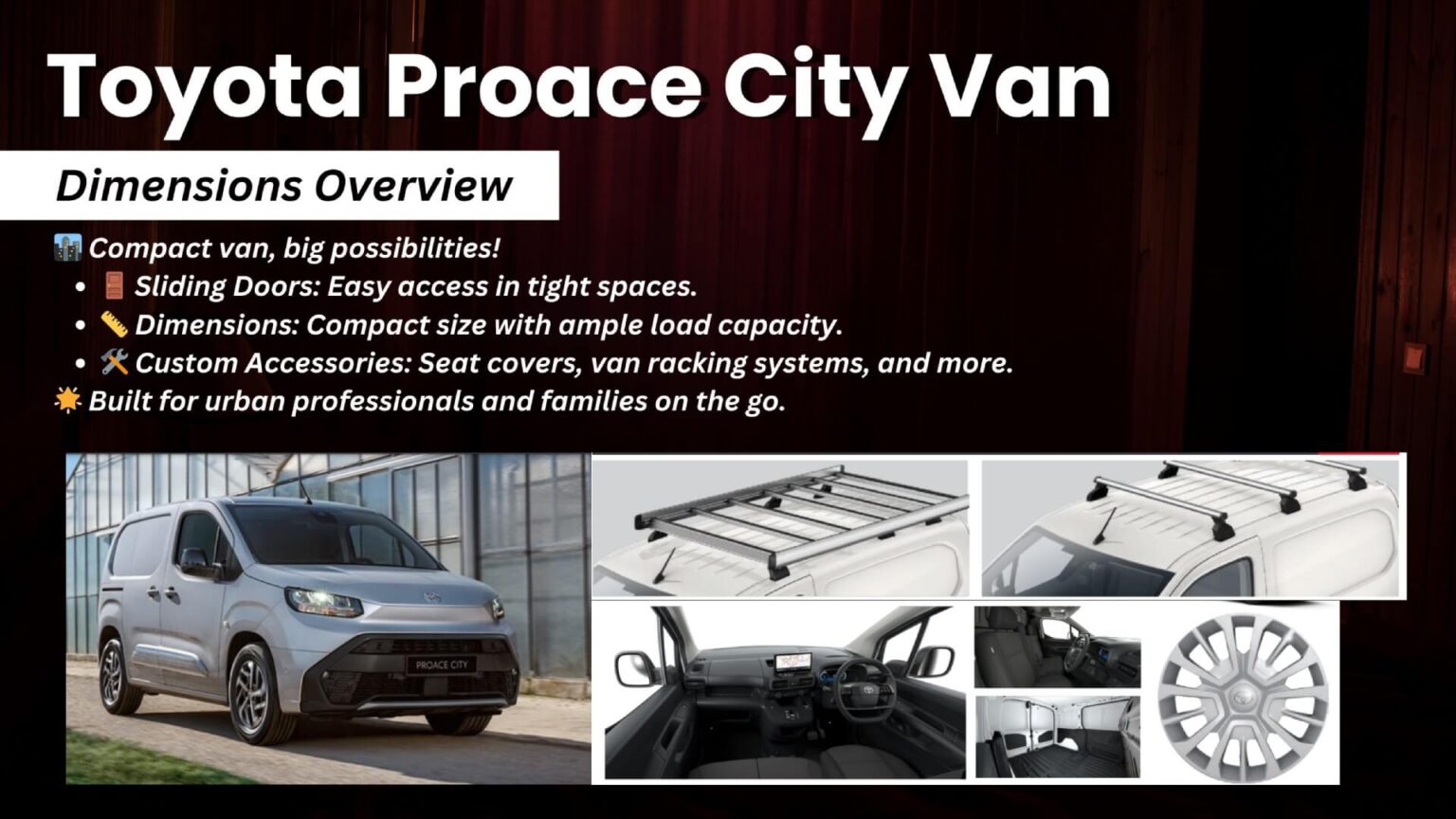 Toyota Van Accessories and Dimensions: Hi-Ace, Proace, Proace City