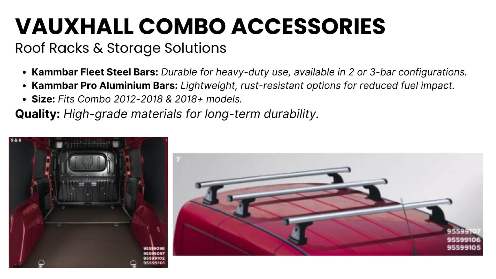 vauxhall-combo-accessories Vauxhall Combo Accessories - Roof Racks and Storage Solutions