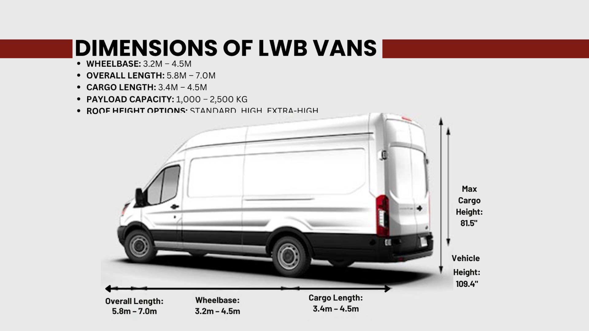 lwb-van-dimensions Dimensions of LWB Vans