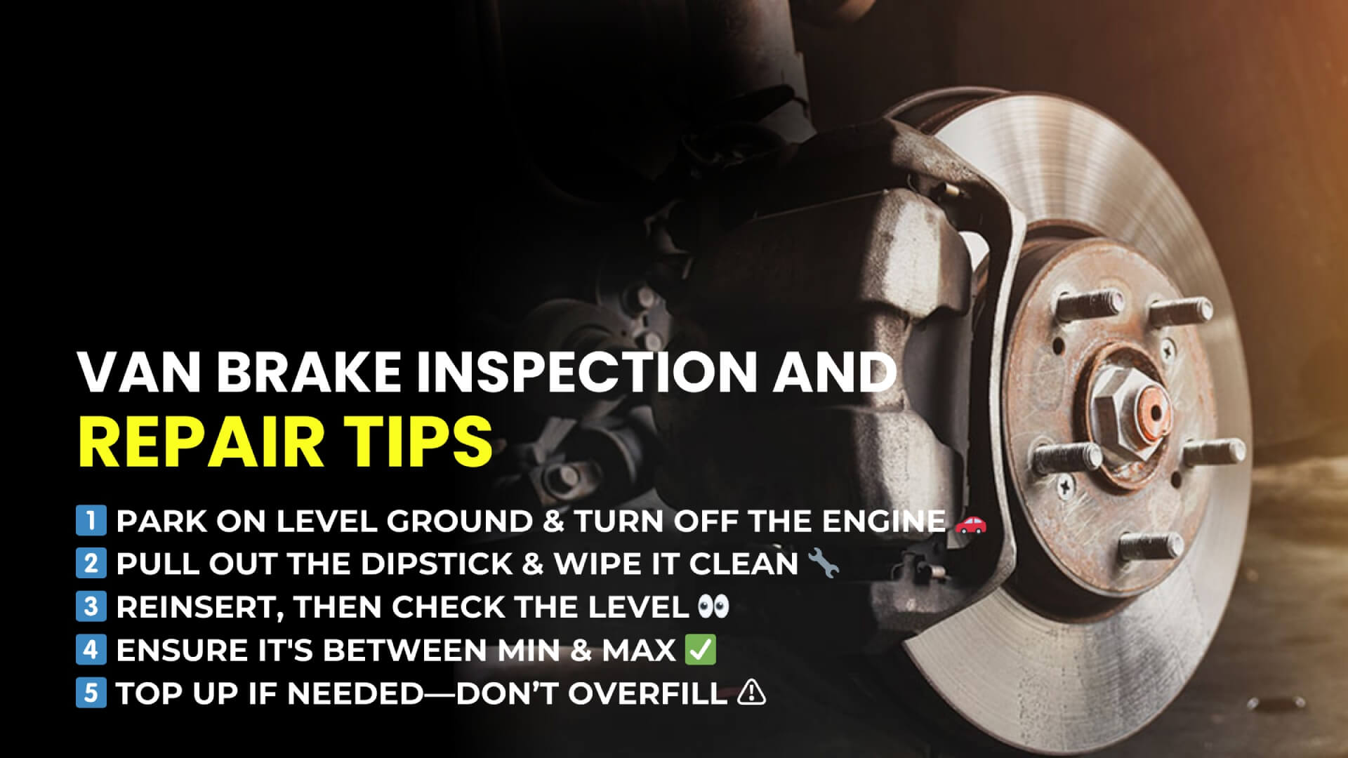 Van Brake Inspection and Repair Tips