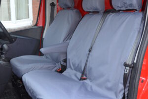 Driver & Non-Folding Double Passenger With Non-Split Base Seat Covers for Vauxhall Vivaro 2014-2019
