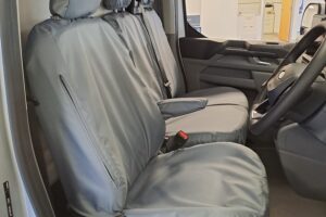 Driver & Double Passenger With Worktray Seat Covers for Ford Custom 2023+