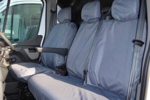 Driver & Fixed Double Passenger Seat Seat Covers for Vauxhall Movano 2010-2021