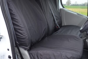 Driver No Armrest & Double Passenger Seat Covers for Vauxhall Vivaro 2006-2014