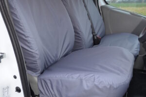 Driver No Armrest & Double Passenger Seat Covers for Vauxhall Vivaro 2006-2014