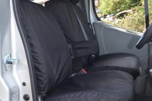 Driver With Armrest & Double Passenger Seat Covers for Vauxhall Vivaro 2006-2014