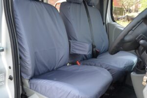 Driver With Armrest & Double Passenger Seat Covers for Vauxhall Vivaro 2006-2014