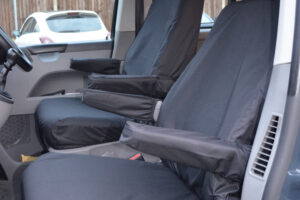 Driver & Single Passenger With Armrests Seat Covers for VW Transporter T5 & T6 2010-2015